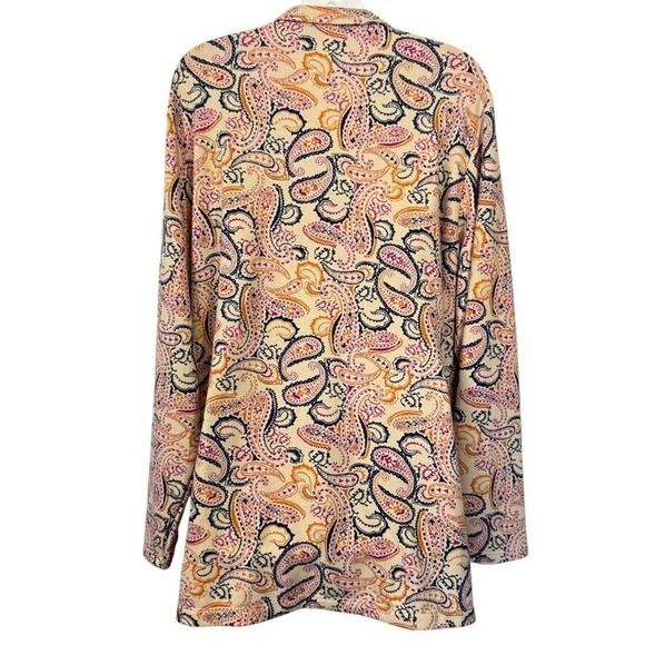 Cuddl Duds Lightweight Comfort Soft Knit Stretch Blazer Paisley Womens Jacket 2X - Picture 13 of 16